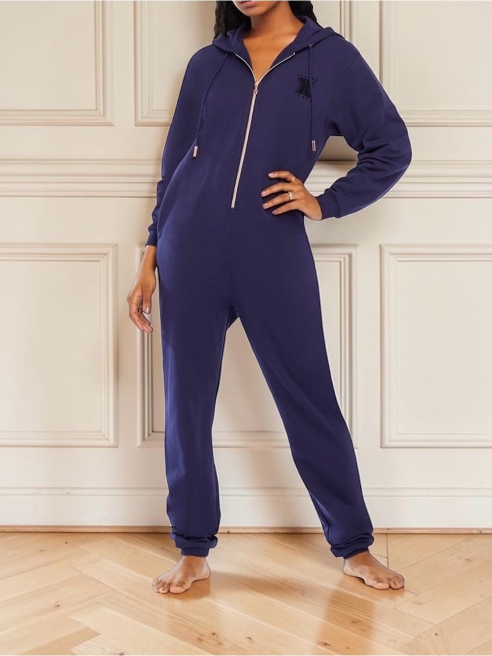 Savage X Fenty Forever Savage Hoodie Onesie. Blue. Size: 2X